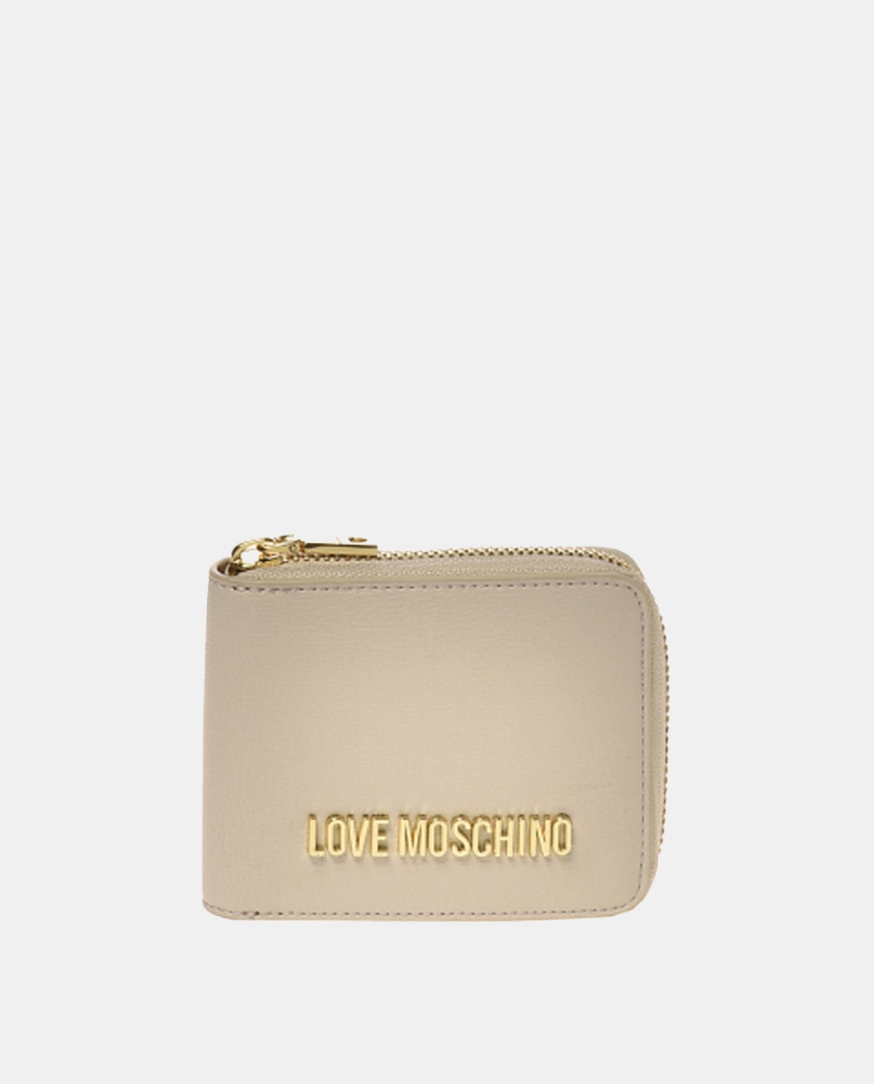 Carteira Pequena com Fecho de Correr Cru-1