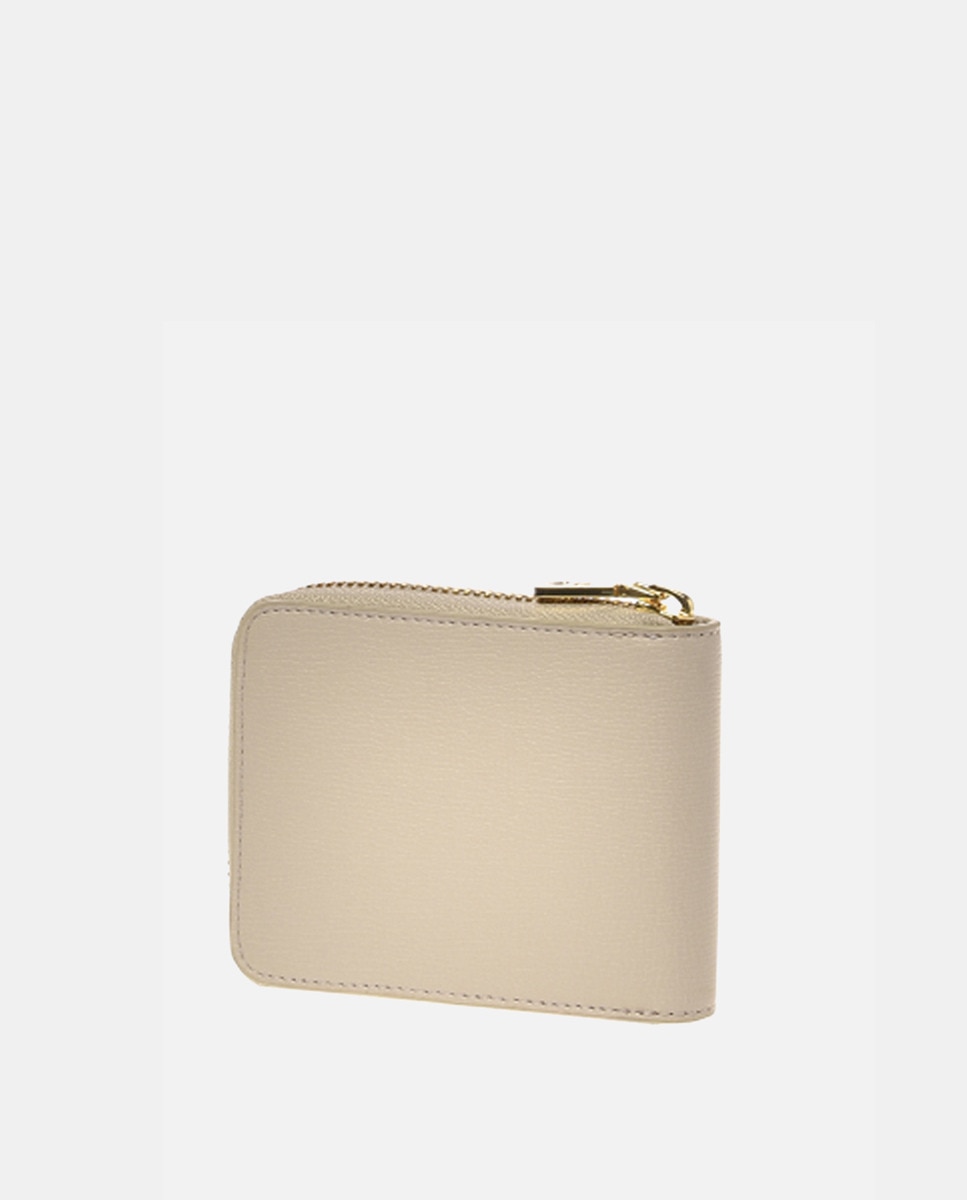 Carteira Pequena com Fecho de Correr Cru-3