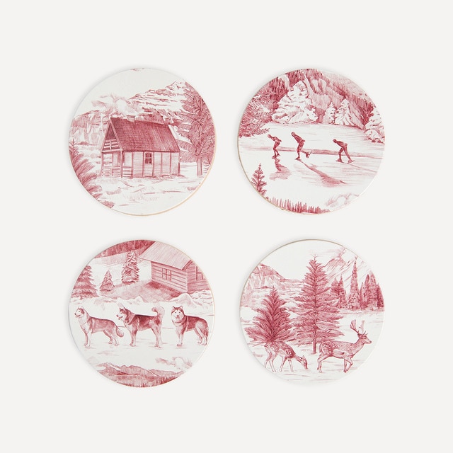 Imagen 0 de Set de 4 posavasos navideños MDF Laponia El Corte Inglés