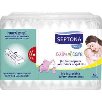 bastoncillos de algodón infantiles Calm n'care caja 50 unidades - Septona
