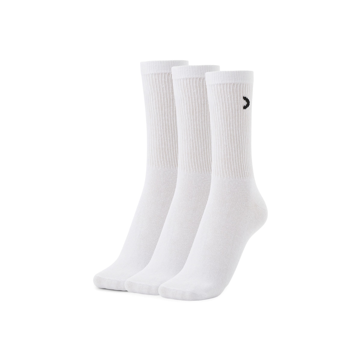 Packs de Três Pares de Meias Ligeiras Branco-1
