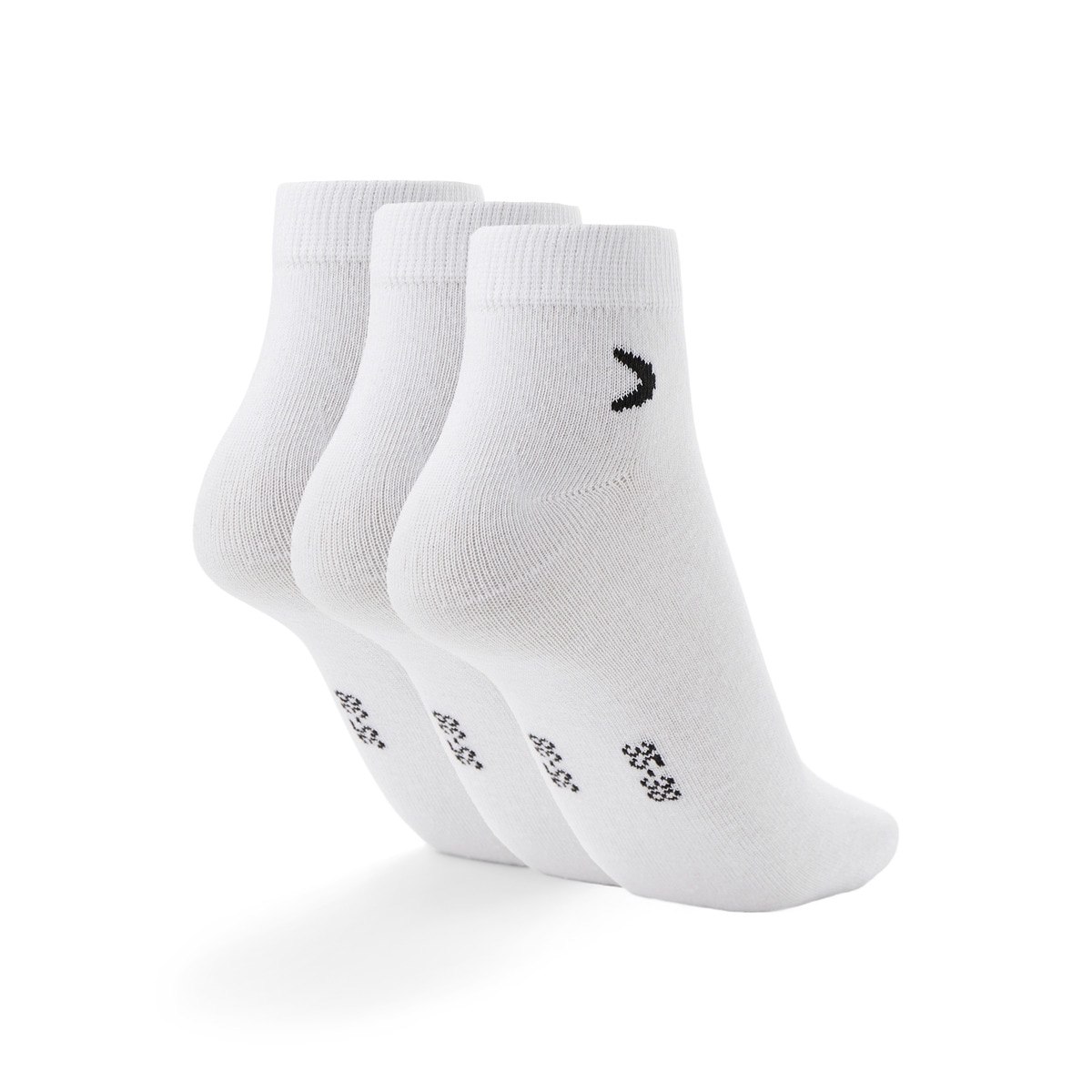 Packs de Três Pares de Meias Ligeiras Branco-2