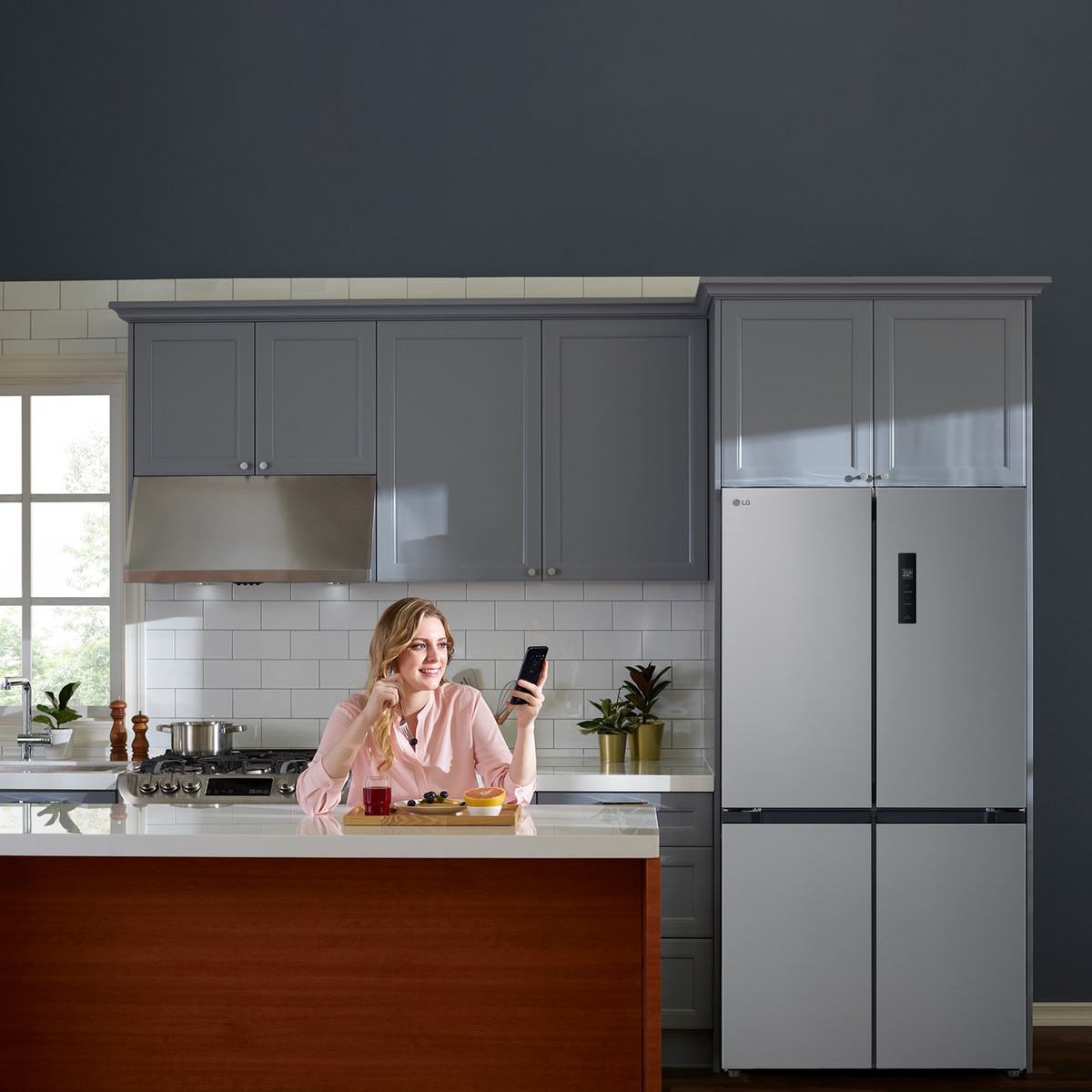 Frigorífico americano LG Total No Frost, Compresor Inverter, 178,7 cm, 474 l, inox - GMM41MSBEM Inox-9