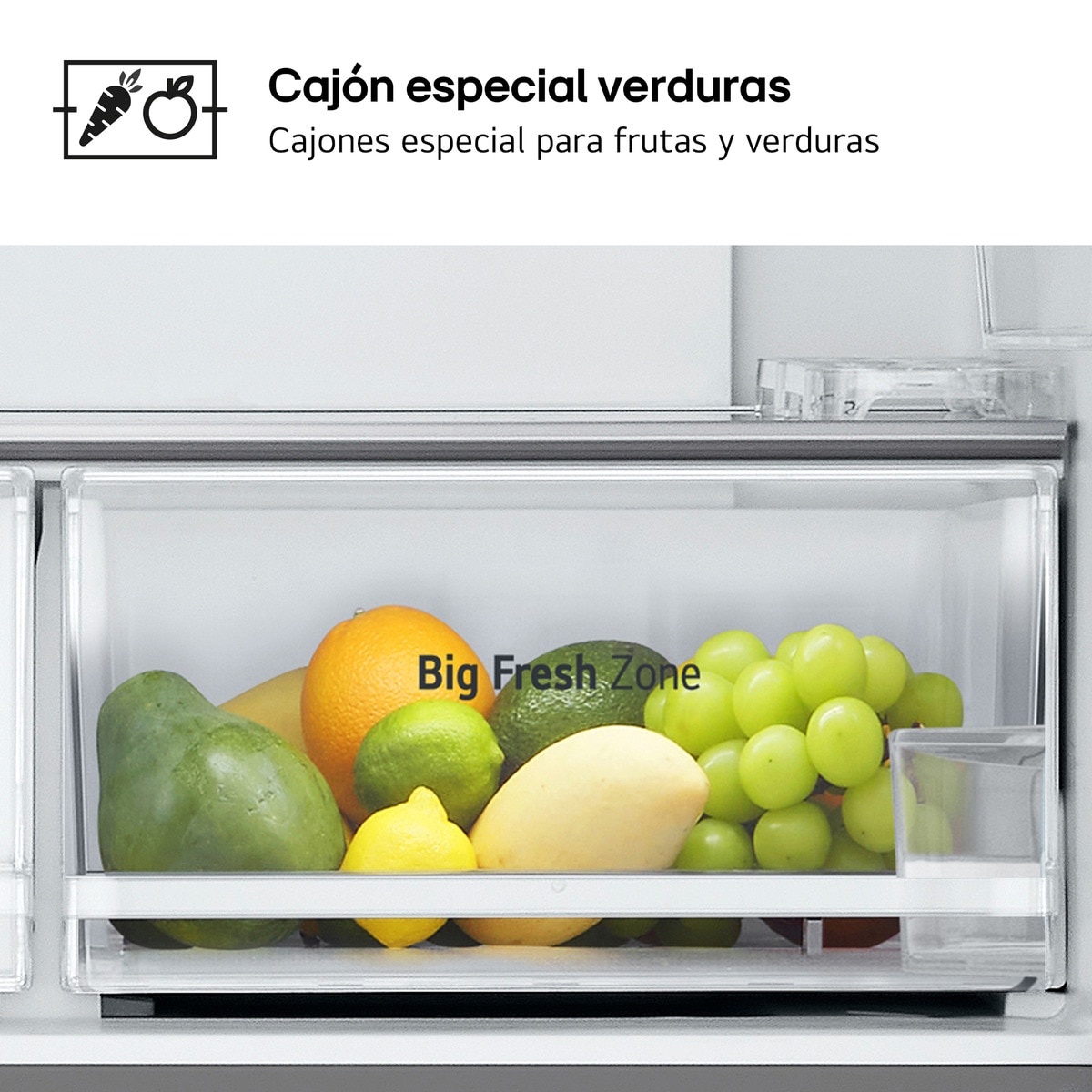 Frigorífico americano LG Total No Frost, Compresor Inverter, 178,7 cm, 474 l, inox - GMM41MSBEM Inox-4