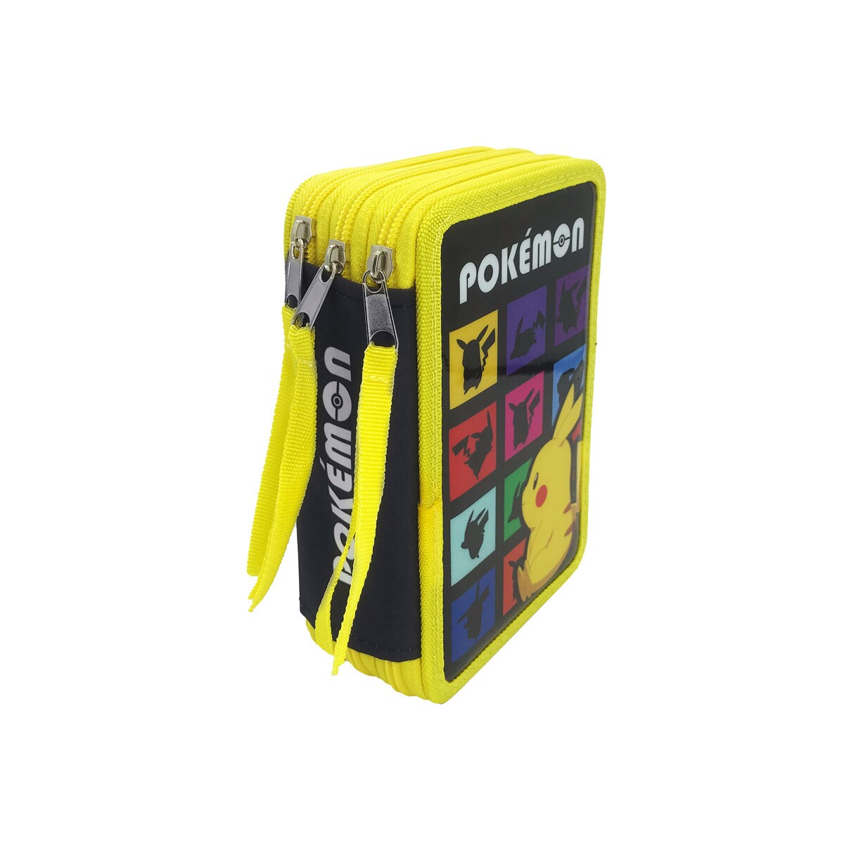 Plumier 3 pisos Pokémon CyP Brands negro multicolor Negro / Multicolor-3