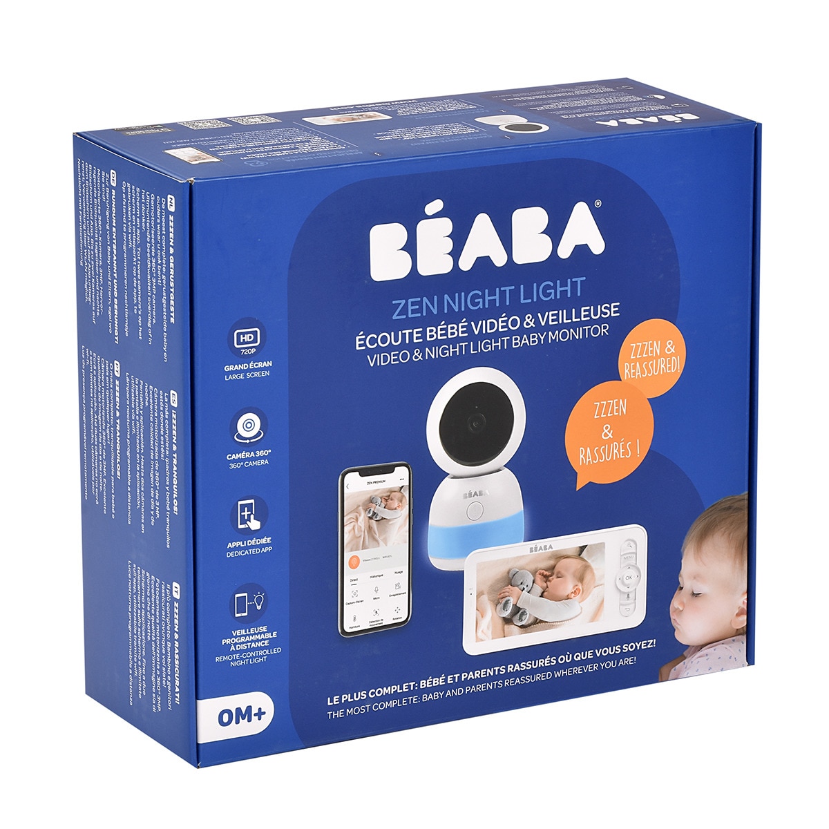 Cámara Adicional Béaba Zen Premium - Vigilabebés HD 1080p, 360°, Visión Nocturna | Compatible Con Pantalla Zen V2