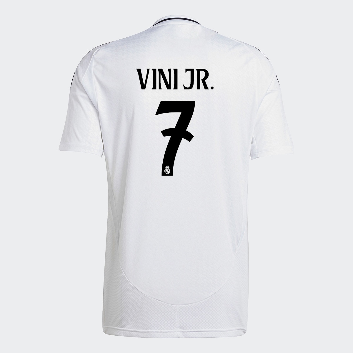 T-shirt de Homem 1.º Equipamento Real Madrid CF 2024-2025 Vini Jr 7 Branco-1