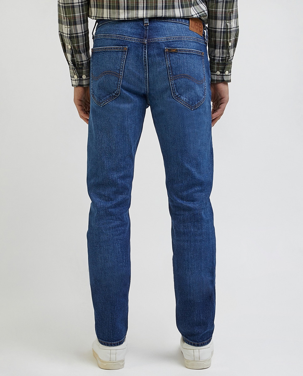 Jeans de 5 Bolsos Daren Zip Azul-3