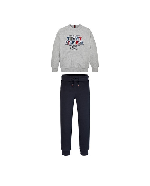 Imagen 0 de Conjunto deportivo de niño de sudadera y pantalón de algodón