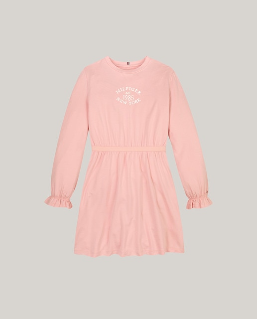 Imagen 0 de Vestido de bebé niña de manga larga ajustado a cintura