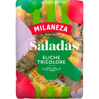 Espirais Tricolores para Salada embalagem 500 g - Milaneza