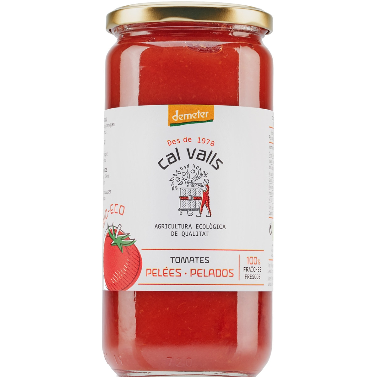 Tomate Inteiro Pelado Bio embalagem 660 g