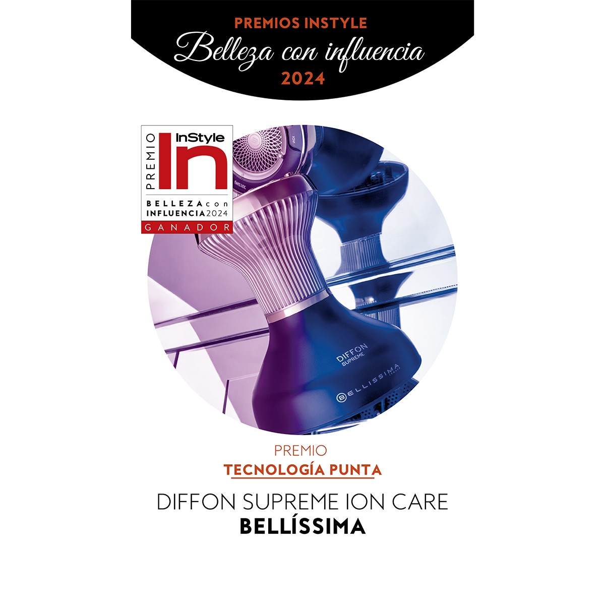 Secador Bellissima Diffon Supreme Curl Flow Negro / Dorado-16