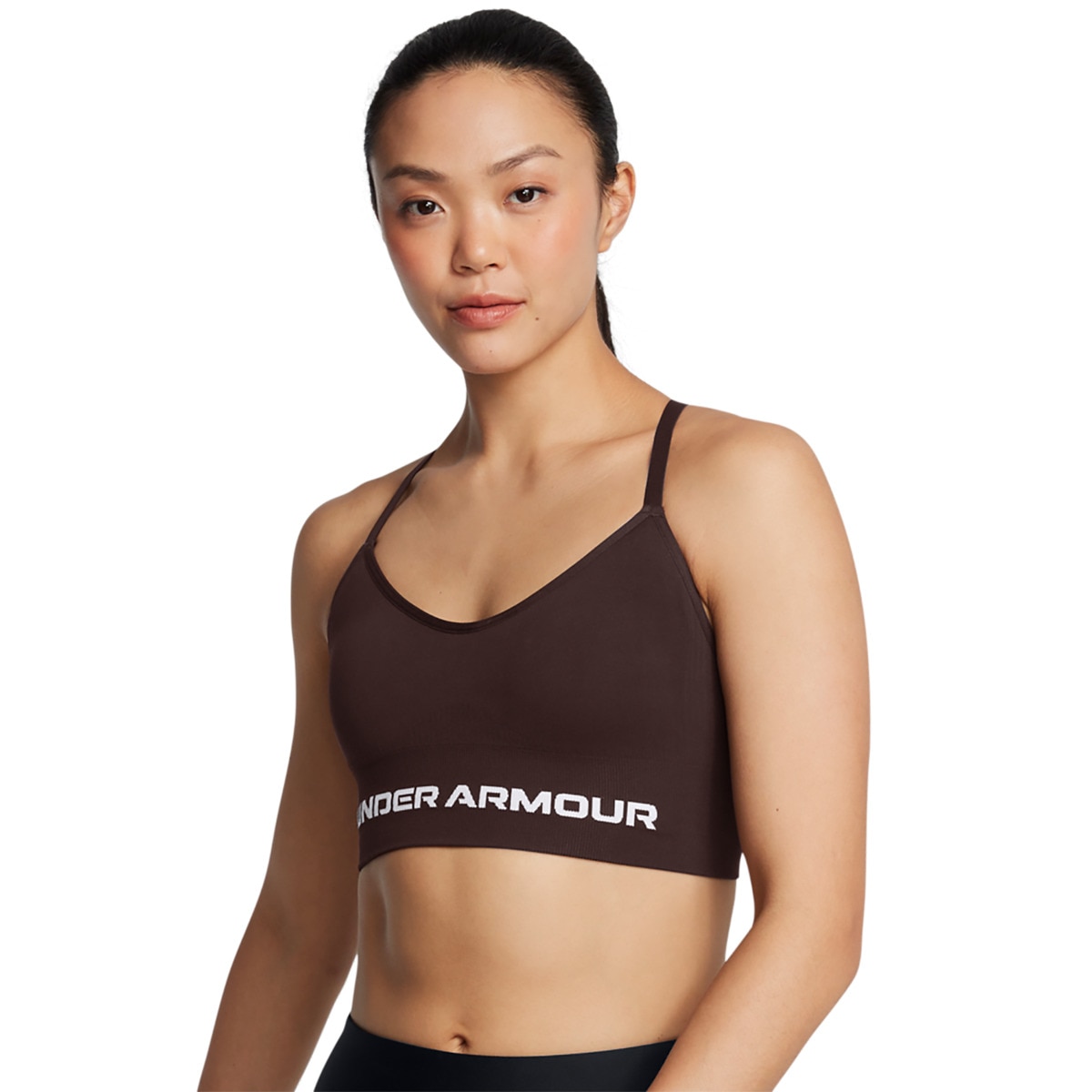 Top de Mulher Vanish Seamless Low Bra-Brn Castanho-1