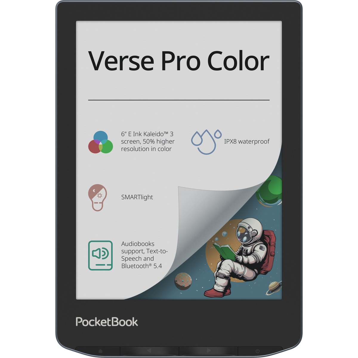e-Reader PocketBook Verse Pro Color, 6" E Ink Kaleido 3, 16GB + 1GB RAM Gris-9