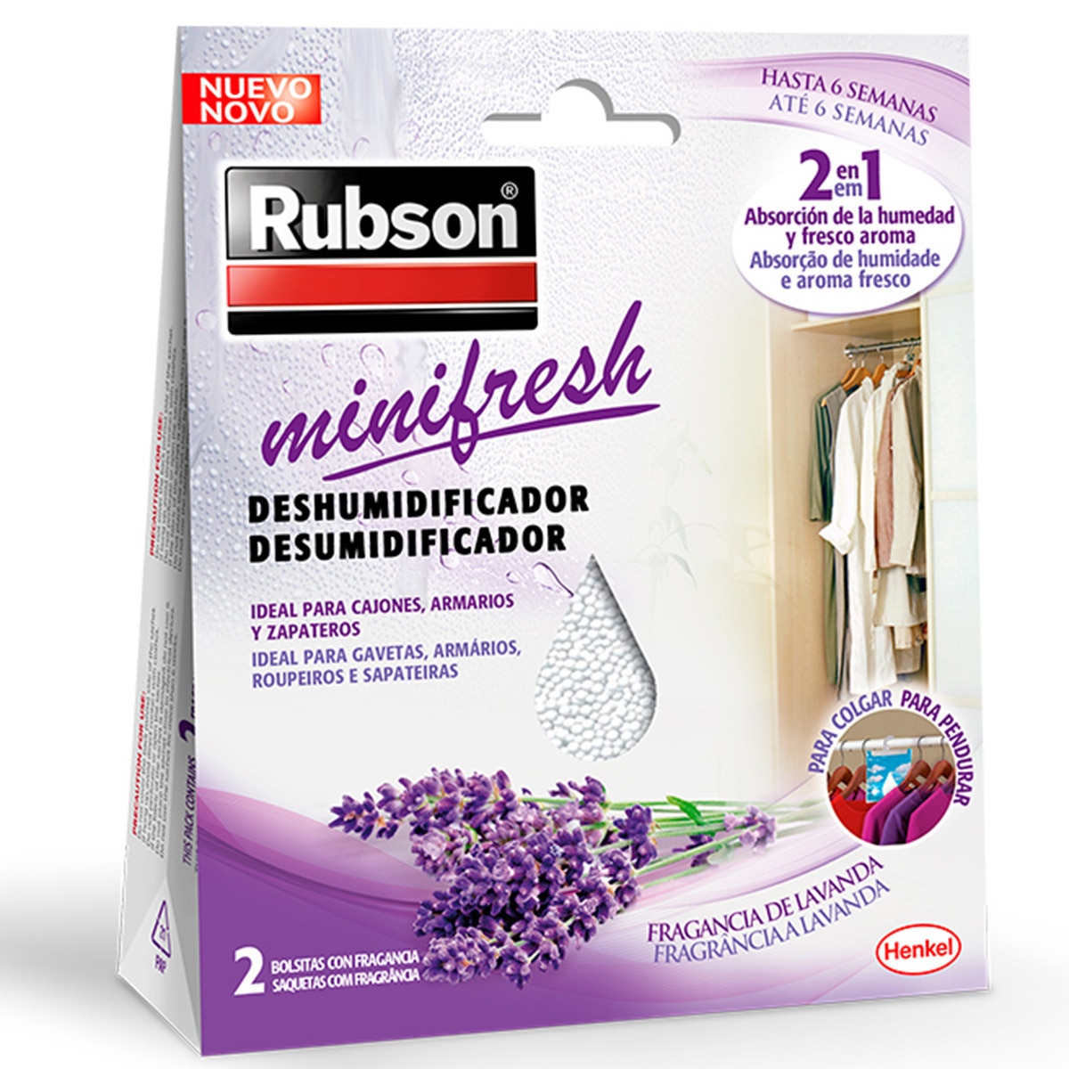 Imagen 0 de Deshumificador Mini-Fresh Lavanda Pack 2 bolsas x 50 g