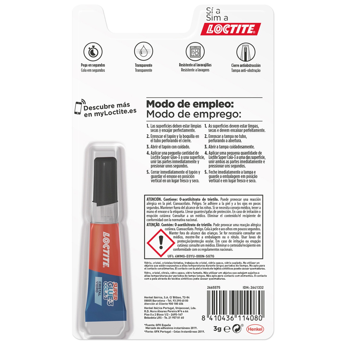 Adhesivo Universal Instantáneo SG-3 Cristal 3 g Transparente-3