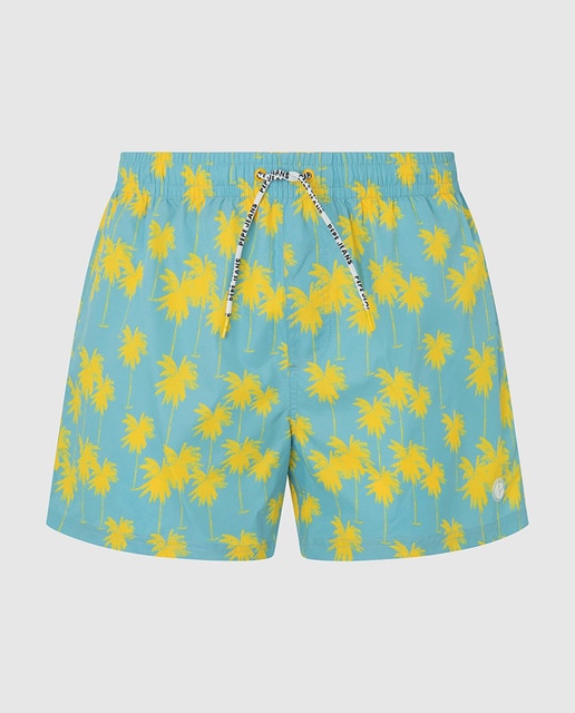 Imagen 0 de Bañador estampado Logo pequeño de hombre. Cintura ajustable con cordón en contraste. Fantasía, tipo bermuda