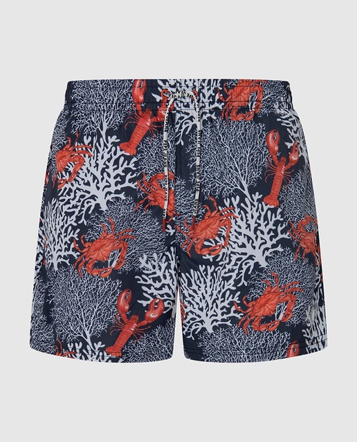 Imagen 0 de Bañador estampado Logo pequeño de hombre. Cintura ajustable con cordón en contraste. Fantasía, tipo bermuda