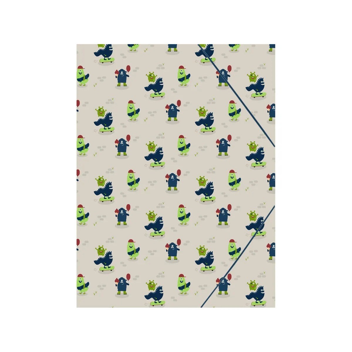 Pasta com elástico A3 ANCOR 116427 B'LOG PLAY ME, Monstros 1