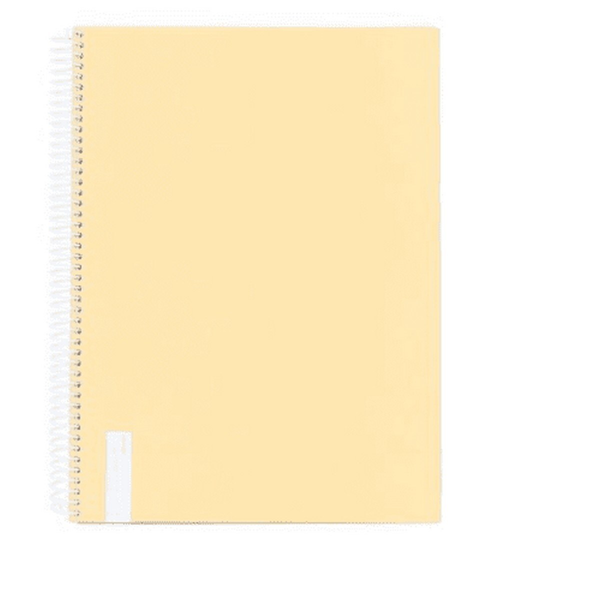 Caderno Ancor Emboss Dry Com Espiral A4 Amarelo Pastel Pautado 1