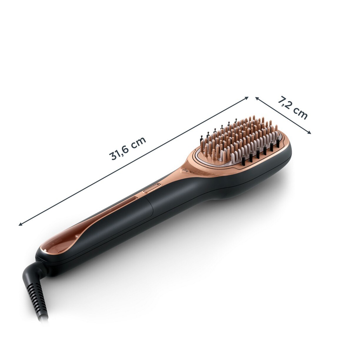 Escova Reparador de Cabelo Rowenta Hair Therapist CF9940F0 com Tecnologia Thermal Care e de 165 W - Preto e Rosa Gold Preto / Cobre-9