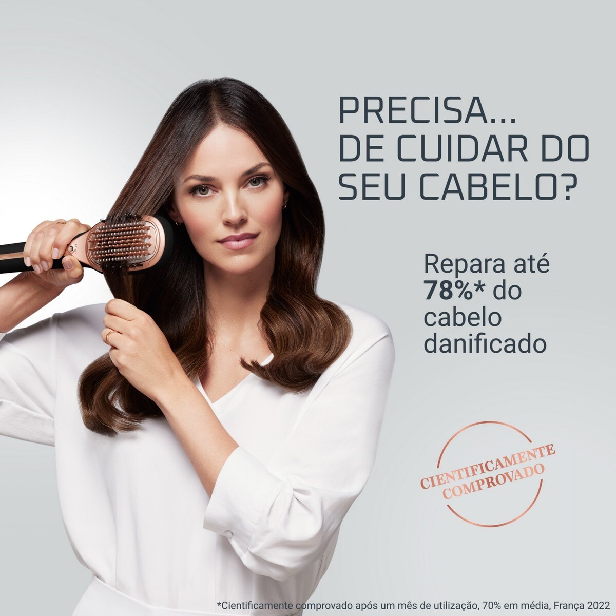 Escova Reparador de Cabelo Rowenta Hair Therapist CF9940F0 com Tecnologia Thermal Care e de 165 W - Preto e Rosa Gold Preto / Cobre-5