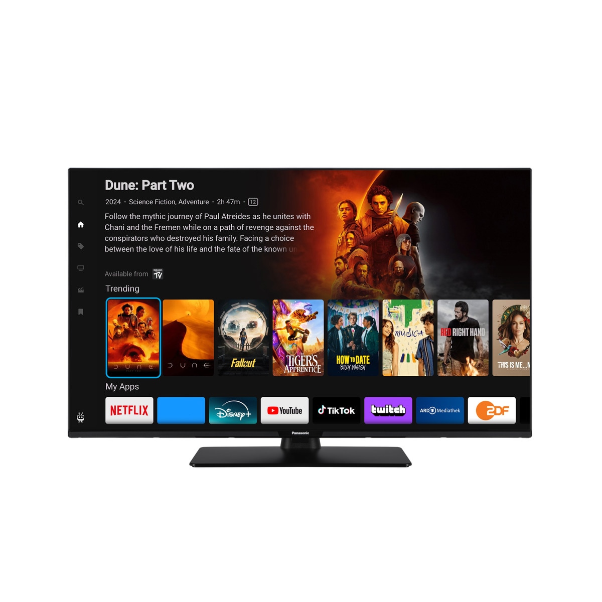 TV LED 108 cm (43") Panasonic TB-43W60AEZ, UHD 4K, Dolby Vision, High Contrast, Smart TV Negro-4