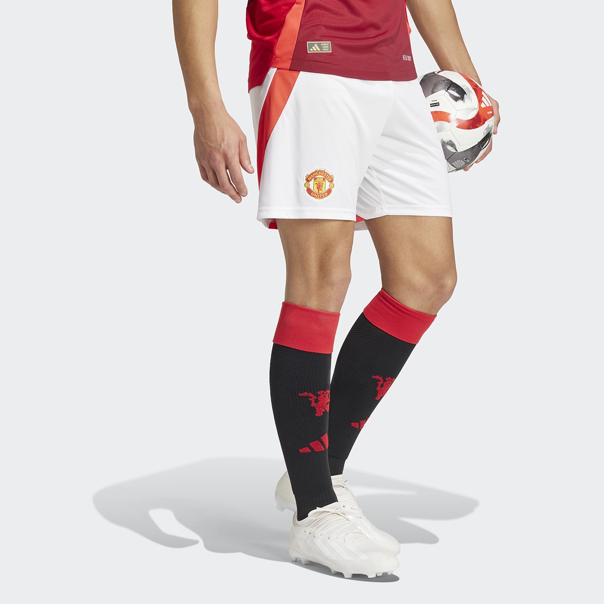 Calções de Homem 1.º Equipamento Manchester United 2024-2025 Branco-3
