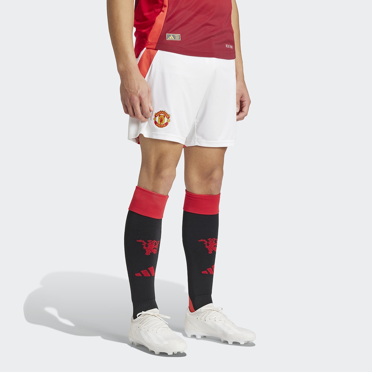 Calções de Homem 1.º Equipamento Manchester United 2024-2025 Branco-1