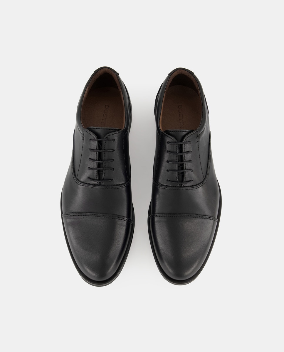 Sapatos com Atacadores Lisos Preto-4