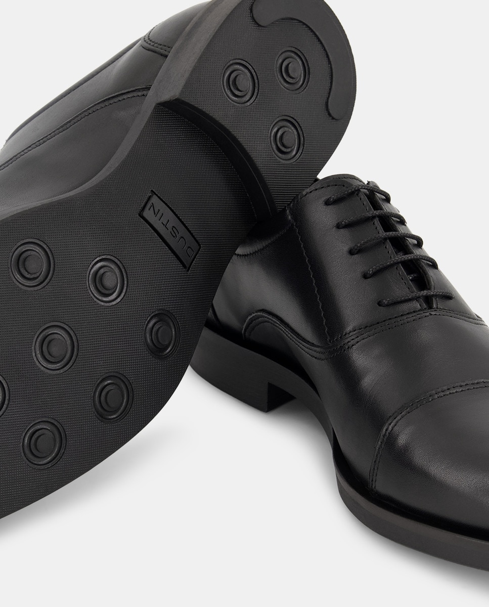 Sapatos com Atacadores Lisos Preto-5