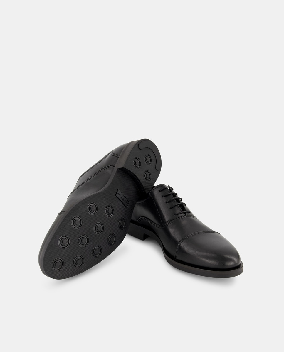 Sapatos com Atacadores Lisos Preto-2