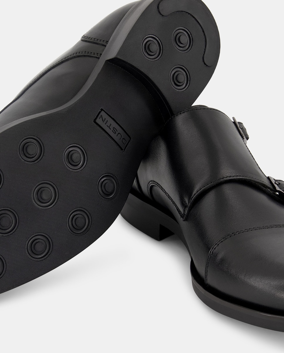 Sapatos com Duas Fivelas Preto-5