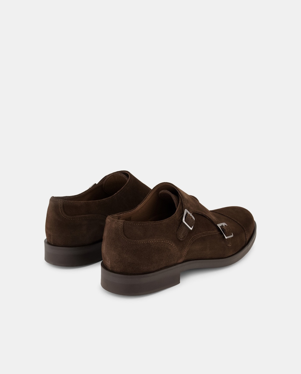 Sapatos com Duas Fivelas Castanho-3