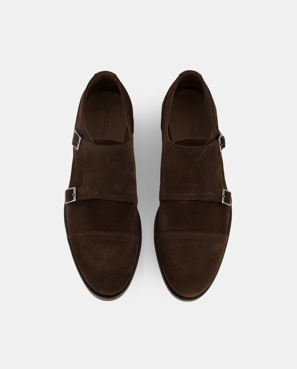 Sapatos com Duas Fivelas Castanho-4