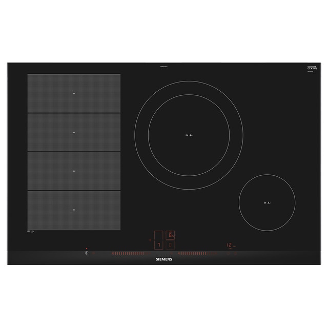 Imagem 0 de Placa de Indução Siemens IQ700 EX875LEC1E Zona Flex, de 4 Zonas e de 80 cm - Preto