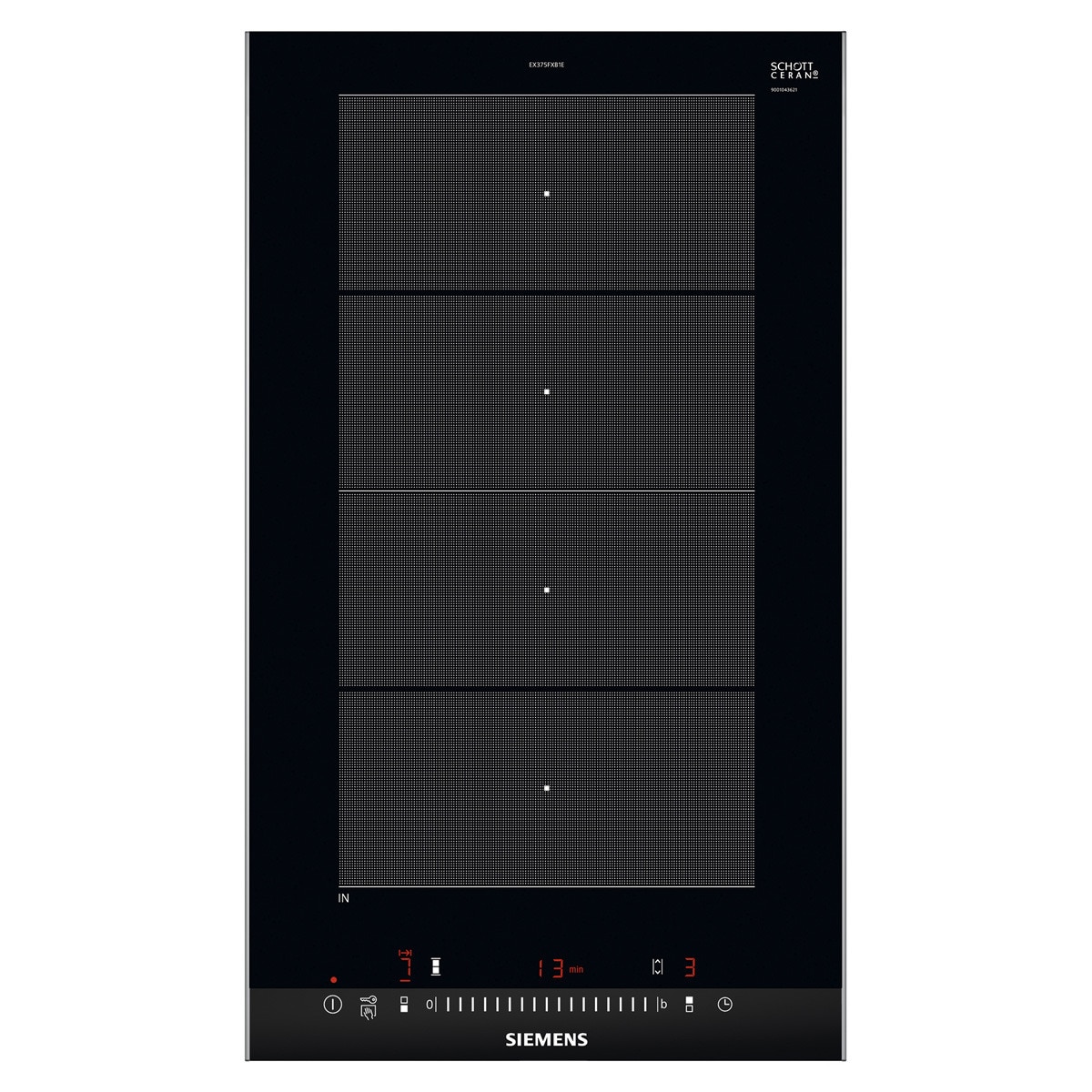 Placa Modular de Indução Flexinduction Siemens iQ700 EX375FXB1E de 1 Zona e de 30 cm - Preto Preto-1