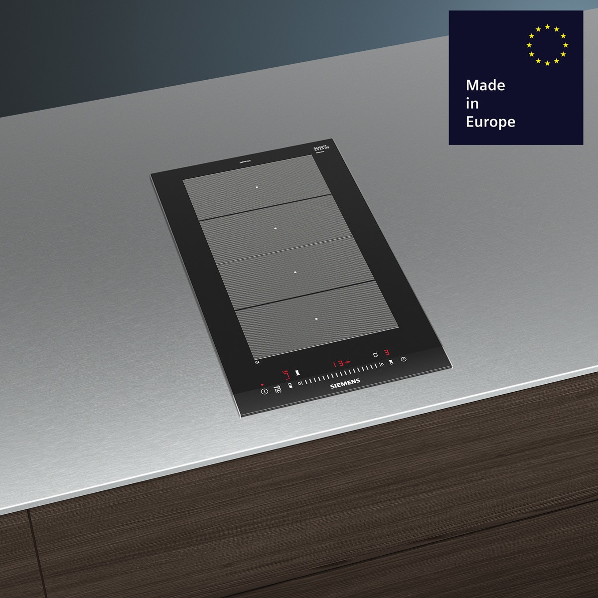 Placa Modular de Indução Flexinduction Siemens iQ700 EX375FXB1E de 1 Zona e de 30 cm - Preto Preto-3