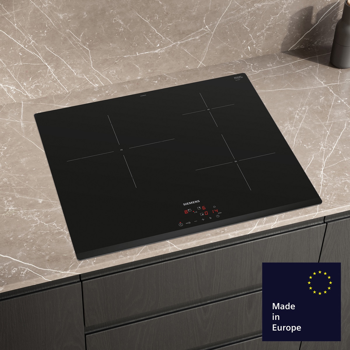 Placas de inducción Siemens 3 zonas de cocción - EU63KBJB5E Negro-3