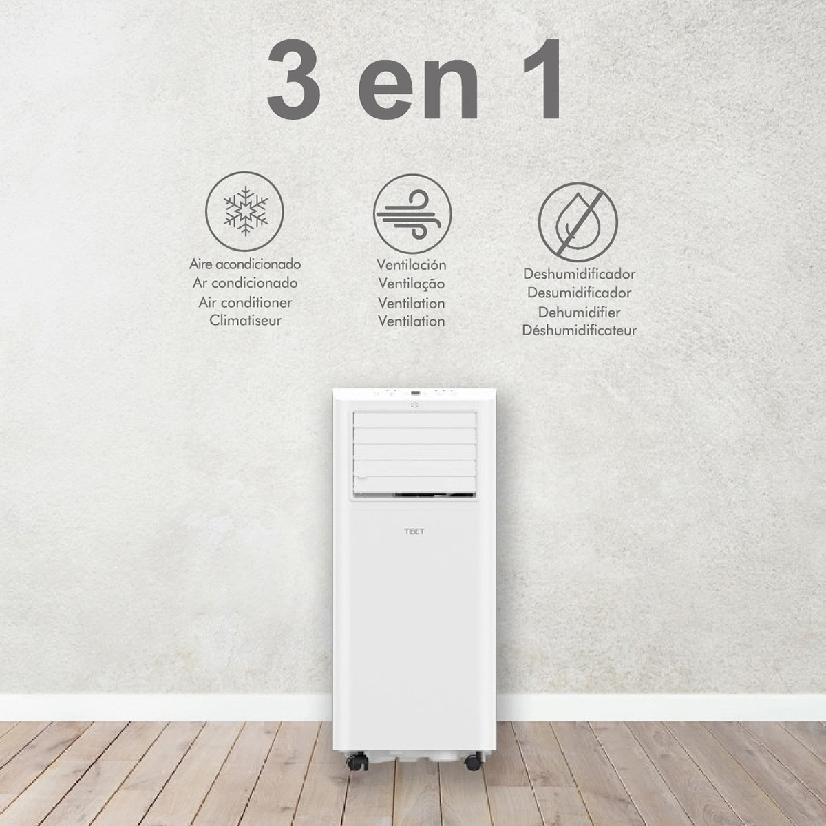 Aire Acondicionado portátil Fácula wifi con 1.750 Frig/h - 7000BTU Blanco-8