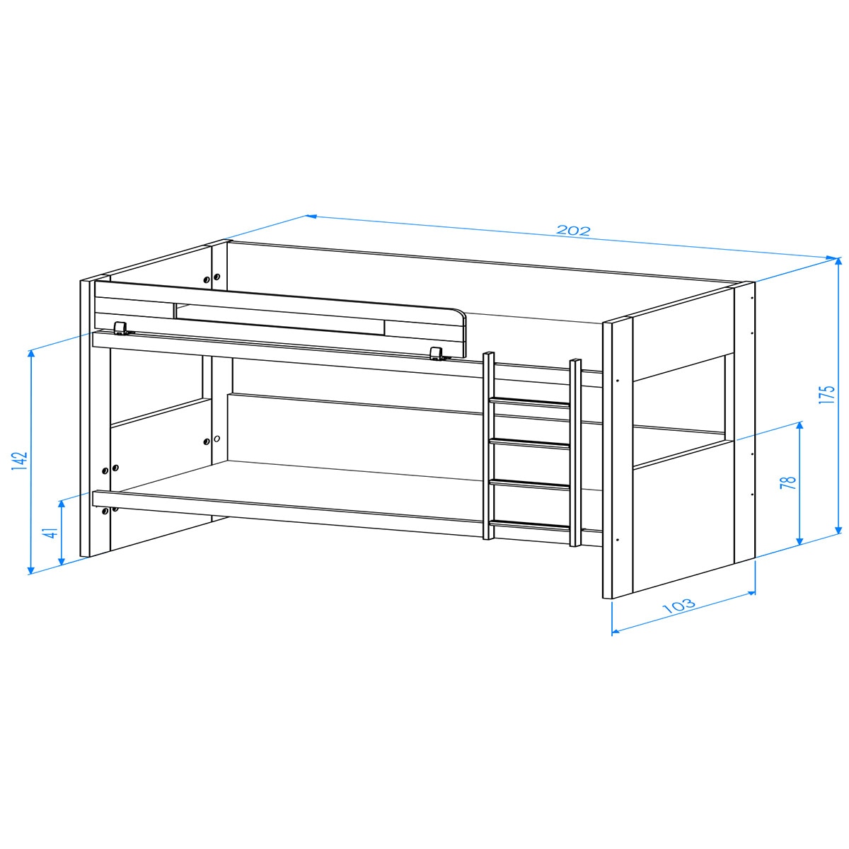 Beliche com espaço inferior Mio Canela/Branco-2