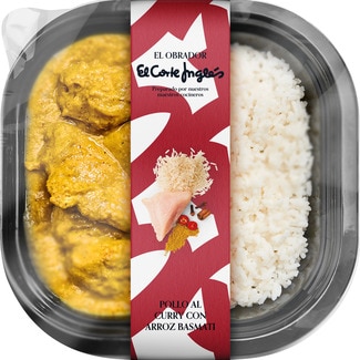 pollo al curry con arroz basmati envase 300 g - El Obrador El Corte Ingles