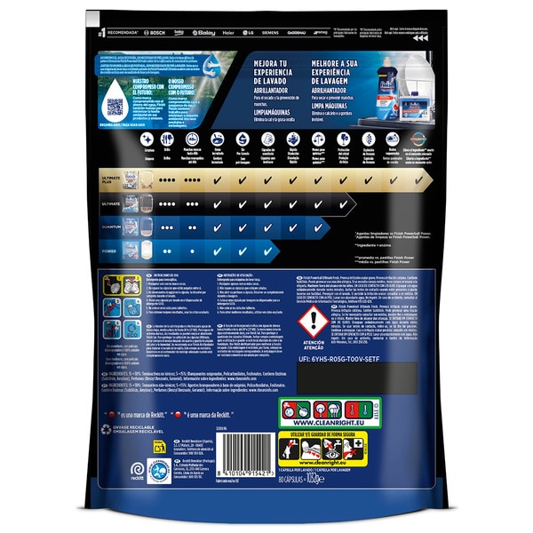 Powerball Ultimate All in 1 Maschinenspülmittel mit Activelift-Technologie Tasche 80 Dosis