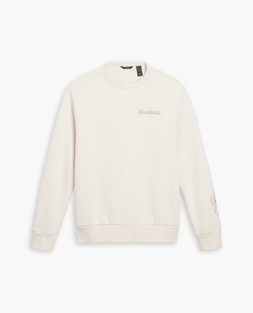 Imagen 0 de Sudadera de mujer con cuello redondo de algodón.