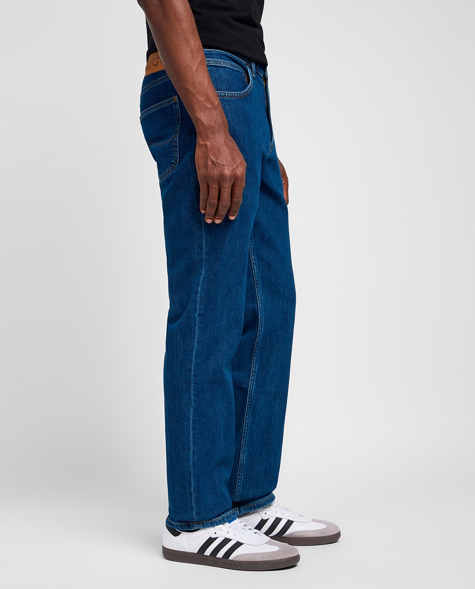 Calças de 5 Bolsos Brooklyn Straight Azul-índigo-4