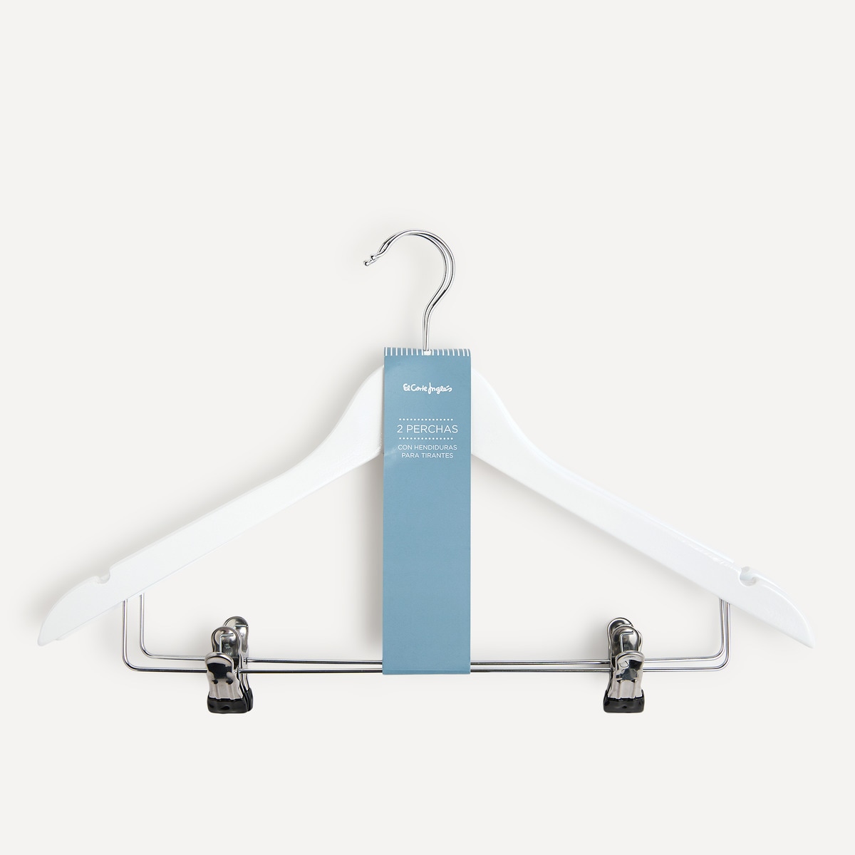 Conjunto de 2 Cabides de Triangulo com Molas Branco-3