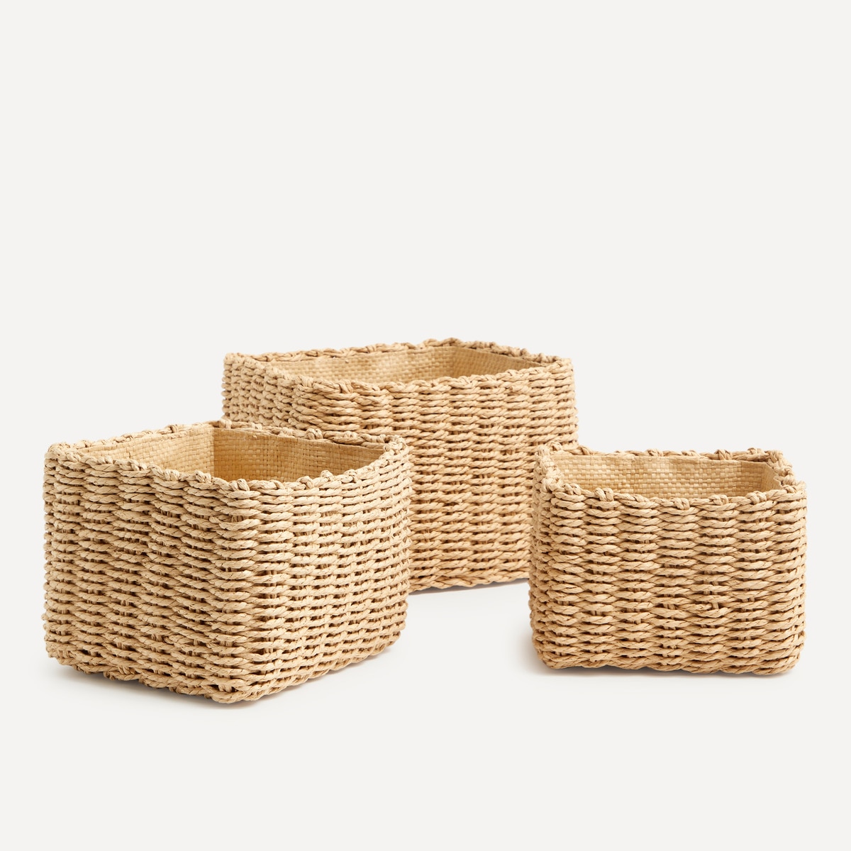 Cesto de Fibra de Papel Natural-4