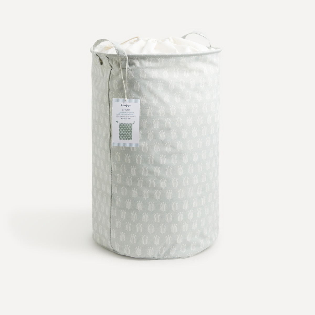 Cesto de Roupa Pine Canvas Branco-3