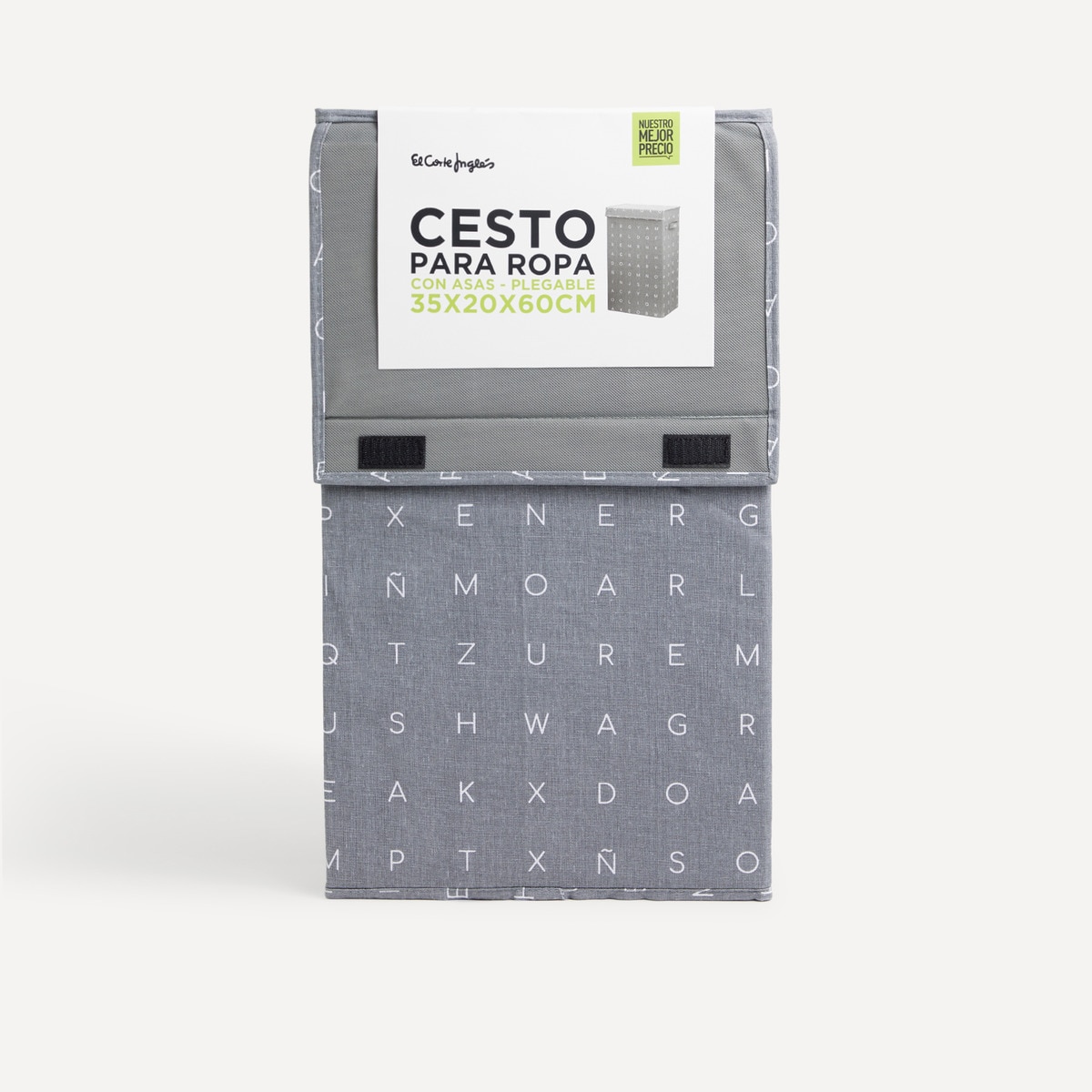 Cesto da roupa desdobrável estampado Cinzento-3